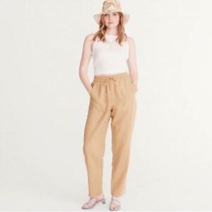 J. Crew Seaside Pants in Linen Blend XL Style BF487 Tan